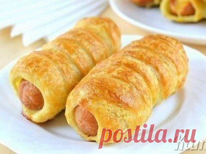 Рецепт на скорую руку. Сосиски в тесте - Простые рецепты Овкусе.ру