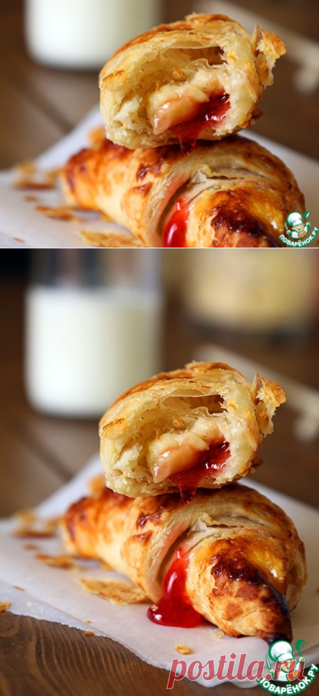 Круассаны с джемом и заварным кремом – кулинарный рецепт