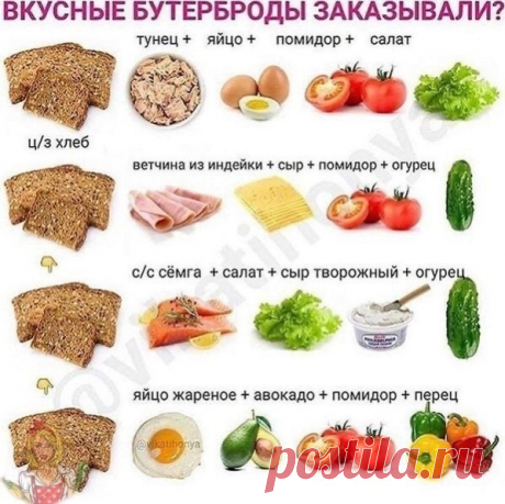 Подборка вкусных бутербродов на завтрак