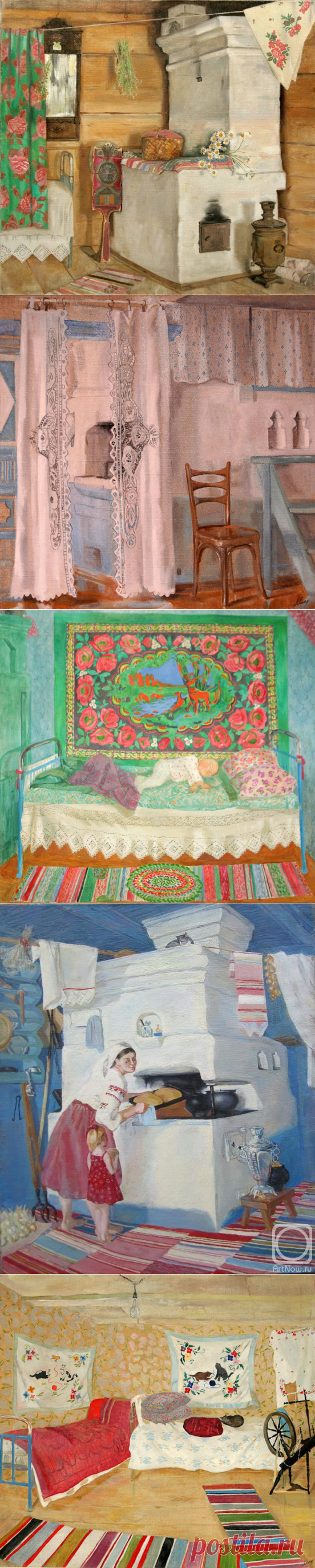 ХУДОЖНИК ЛЮДМИЛА ИВАНОВНА ЕЛЕСИНА - ЖИВОПИСЬ. ИСКУССТВО ХУДОЖНИКОВ ВСЕГО МИРА. КАК ЖИЛИ НАШИ БАБУШКИ