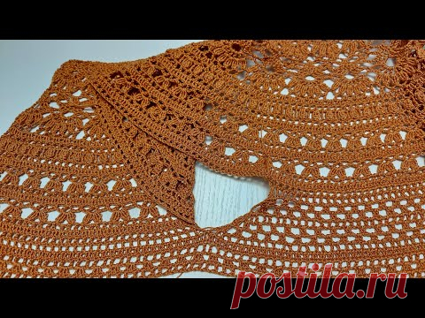 Пляжный халат крючком/ Росток и подрезы НЕ стандартный способ/ Совместный проект/ Часть 2