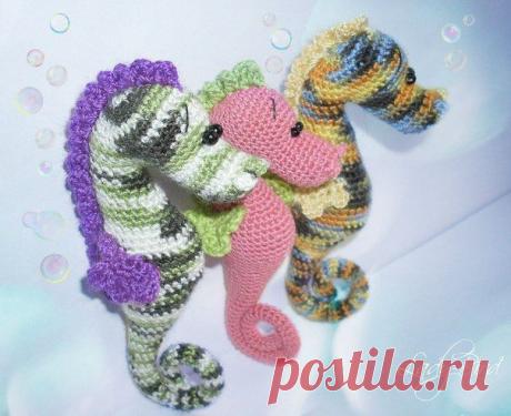 Морской конёк. Игрушки крючком / Необычные поделки