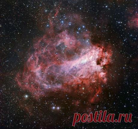 Космическая роза Messier 17 в 5500 световых лет от Земли | АСТРОновости