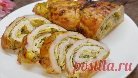 Рулет из куриной грудки! Все гости были в Восторге! Просто Тает Во Рту! 🎄