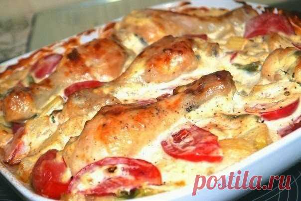 шеф-повар Одноклассники: Курица с овощами в сметанном соусе