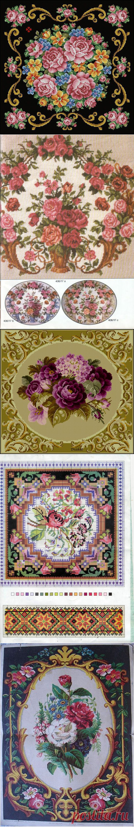 старинные схемы вышивки крестом