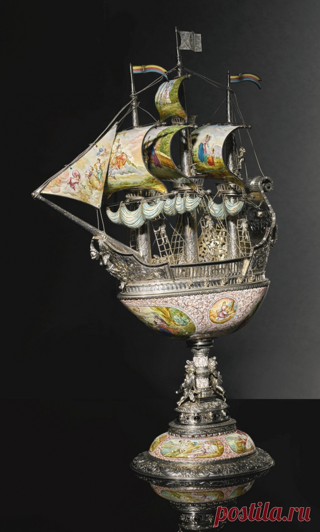 Антикварная коллекция Нефов/Корабликов 19-20 века с аукционов Sothebys и Christies