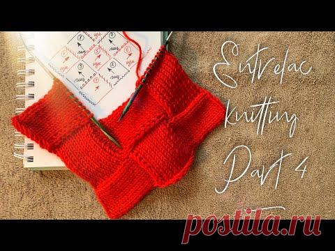 Вяжем ЭНТЕРЛАК СПИЦАМИ от УГЛА, часть 4 ❤️ / Entrelac  KNITTING, part 4
