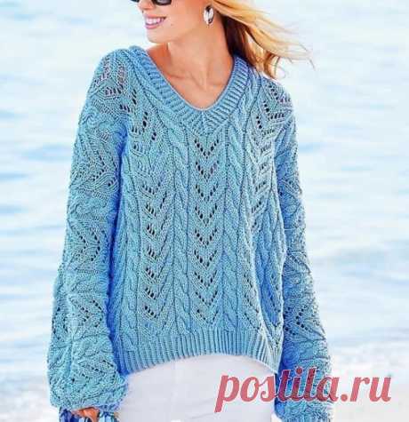Узор в Ваши копилочки. Блог svetlana.0999

Источник: https://www.instagram.com/p/CNeczVpgHB_/

Полное описание:

Размеры выкройки: 36/38 (42/44) 48/50.

Пряжа (100% хлопка; 70 м/50 г) — 900 (950) 1000 г голубой; спицы №4 и 5; круговые спицы №4.

Резинка. Вязать спицами №4 (нечетное число петель).

Ряды в прямом и обратном направлении: лицевые ряды: кромочная, * 1 изнаночная, 1 лицевая скрещенная, от * постоянно повторять, 1 изнаночная, кромочная.

Изнаночные ряды: кромочна...