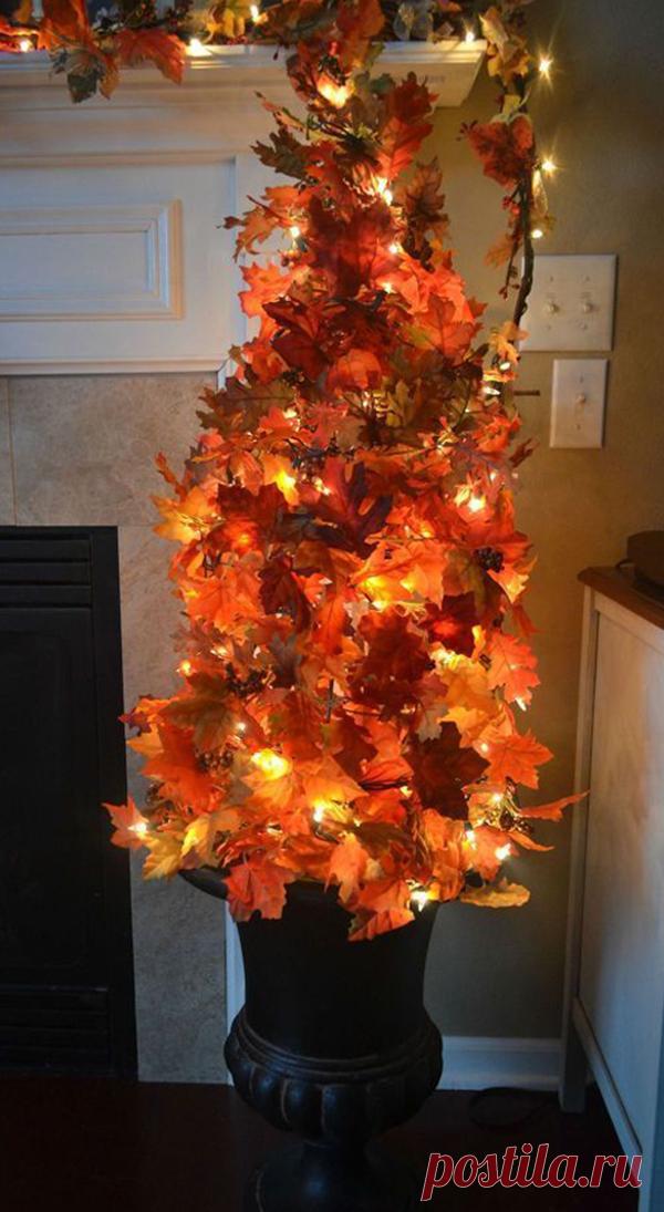 Бросила в кастрюлю 10 кленовых листьев и 3 ложки соды - восхитительные идеи декора!