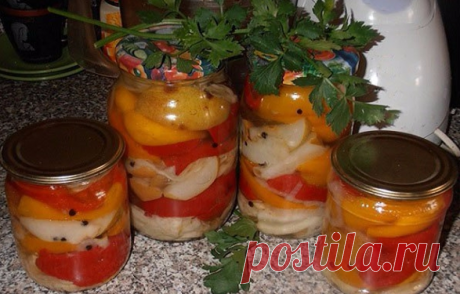 #ОвощнойCалат с грушами на зиму – невероятный вкус!
Овощной салат с грушами на зиму долго не стоит ни в заготовках, ни на столе, его «сметают» с космической скоростью настолько он вкусный.