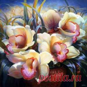 В мире цветов, художница Elizabeth Horning - МирТесен