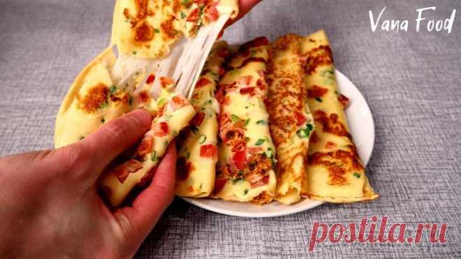 Очень вкусный и быстрый завтрак, который хочется повторять каждый день! Рецепт завтрака для тех, кому надоела яичница. Быстро, сытно и вкусно:)Ингредиенты: яйца — 5 шт;мука — 150 г;молоко — 250 мл;полутвердый сыр — 200 г;томаты — 2 шт;зеленый лук — 40 г;соль;растительное ...