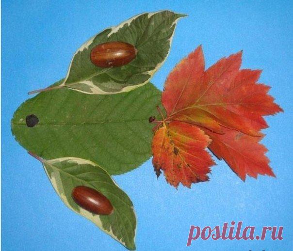 «Аппликация из листьев 