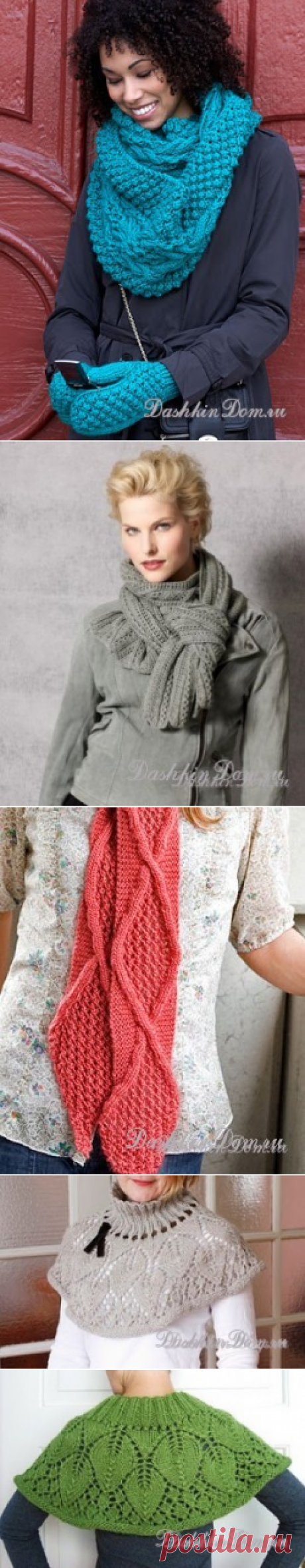 Вязаные шарфы спицами (подборка моделей) | Дашкин Дом
