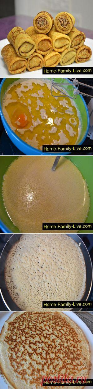 Блины фаршированные - Кулинарные рецепты