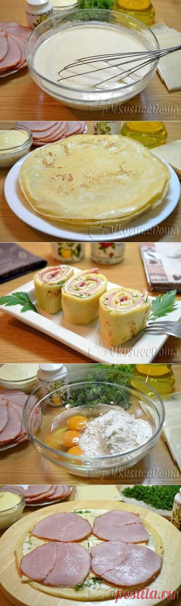 Рулетики блинные