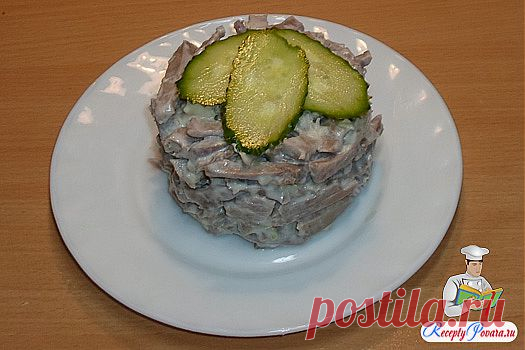 Салат из языка с чесноком | Ваши любимые рецепты