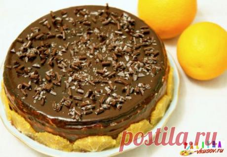 Шоколадный торт с апельсинами (фото-рецепт)