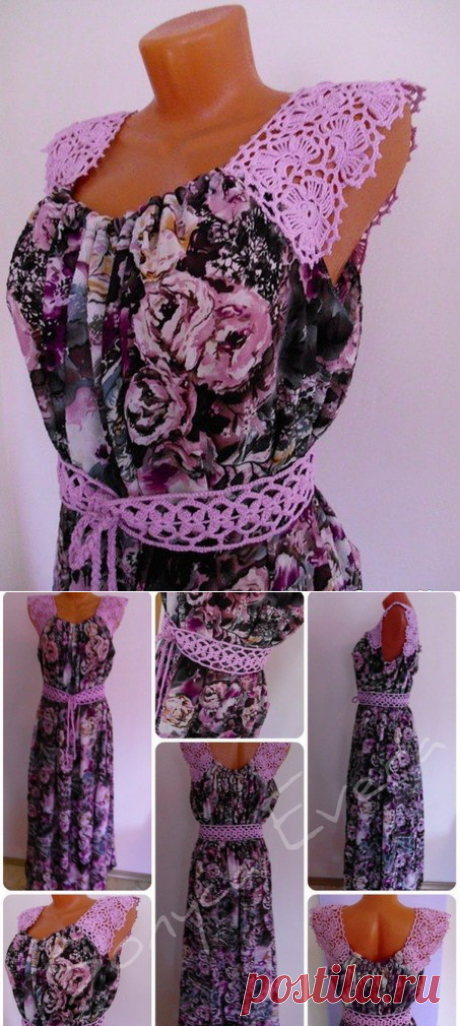 Combining fabric and crochet | Knitting