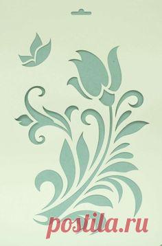 Сонет Трафарет, Прекрасный цветок, 22 х 31 см, пластиковый