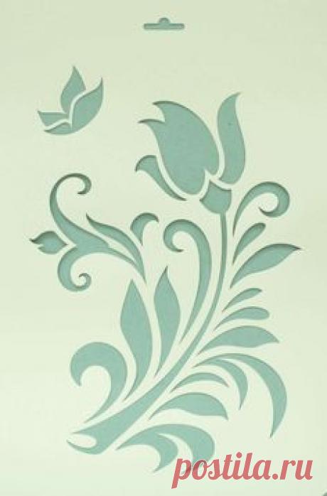 Сонет Трафарет, Прекрасный цветок, 22 х 31 см, пластиковый