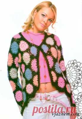 Мохеровый жакет из мотивов