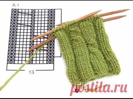 DROPS Knitting Tutorial: How to work cables in mittens