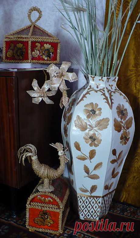 Вазон из картона