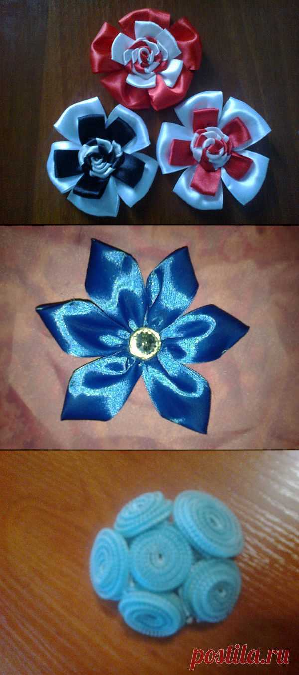 (+1) тема - Цветы из атласной ленты | РУКОДЕЛИЕ