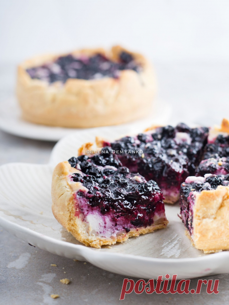 Elena Demyanko: Нежный черничный пирог со сливочным сыром / Blueberry Cream Cheese Pie
