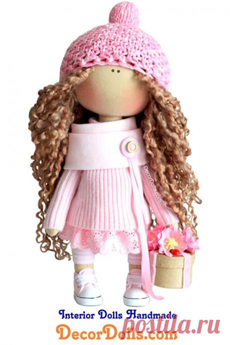 Textile Doll Handmade, Fabric Tilda Doll, Collectable Rag Doll, Interior Decor Doll by Olga P Hello, dear visitors!This is unique handmade cloth doll created by master Olga Ponomareva (Kazan, Russia). Doll is made BY ORDER. Order production time is 14 - 21 days. FREE SHIPPING TO ANY COUNTRYDoll is 30 cm (11.8 inch) tall and made of BEST quality materials.You can order almost any changes in this doll: - hair sty