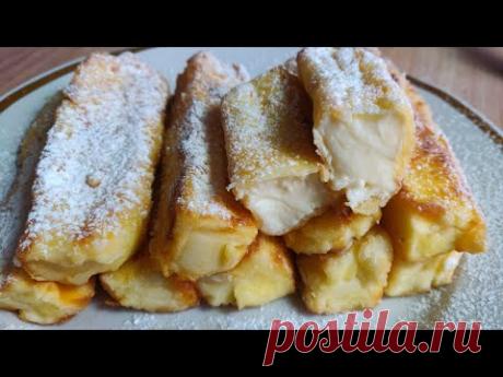 Испанский десерт жареное молоко или сметана