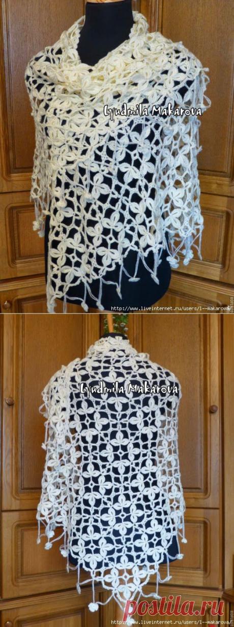 Irish crochet &amp;: Шаль из мотивов
