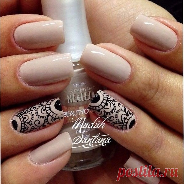 6 идей кружевного маникюра / Логика моды