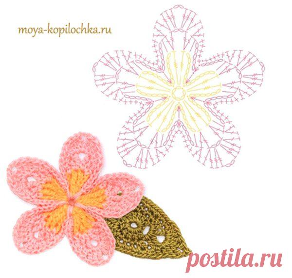 Вязаные цветы. 100 цветочных мотивов для вязания крючком со схемами - Вязание - Моя копилочка