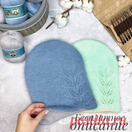 Двойная шапка бини спицами от @norkayarn - KNITTLY.ART