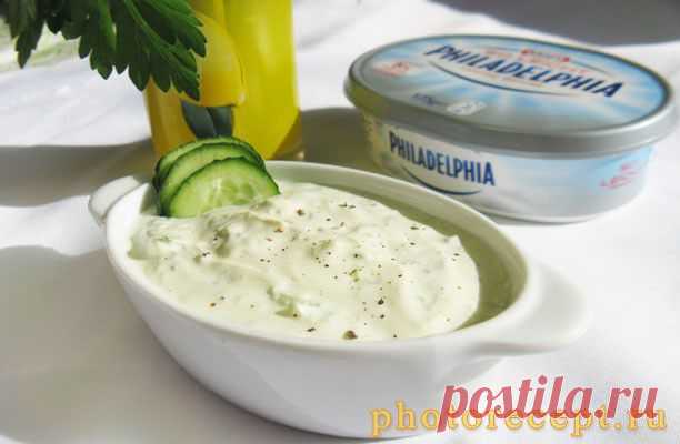 Сливочно-огуречный соус с чесноком - рецепт приготовления с фото