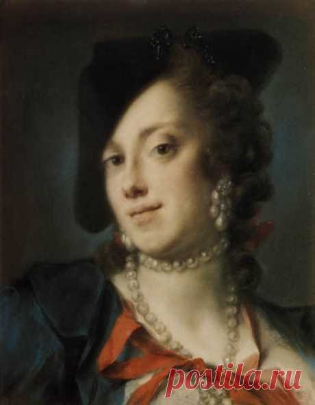 Розальба Каррьера \ Rosalba Carriera (Italian, 1675-1757). Женское очарование в стиле рококо.
