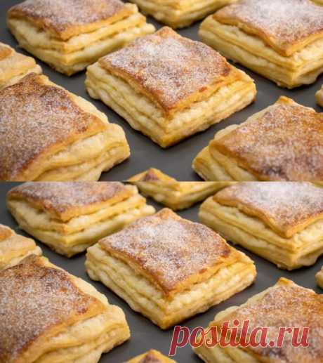 Если в холодильнике остался кефир, готовлю слойки «Наполеон» К чаю идеально, быстро и вкусно 
#слойки 

Необходимые продукты для теста:
- мука – 240 г
- сливочное масло – 125 г
- кефир – 125 мл
- сода пищевая – ¾ ч.л.

Для крошки:
- сахар – 80 г
- мука – 60 г
- сливочное масло – 50 г

Способ приготовления:
1. Вначале приготовим тесто. В миску просеиваем муку и сюда же кубиками нарезаем сливочное масло;
2. Руками перетираем муку с маслом в крошку;
3. Теперь наливаем кефир к...