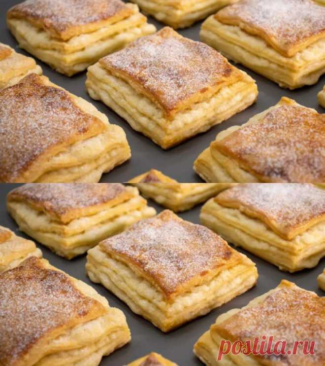 Если в холодильнике остался кефир, готовлю слойки «Наполеон» К чаю идеально, быстро и вкусно 
#слойки 

Необходимые продукты для теста:
- мука – 240 г
- сливочное масло – 125 г
- кефир – 125 мл
- сода пищевая – ¾ ч.л.

Для крошки:
- сахар – 80 г
- мука – 60 г
- сливочное масло – 50 г

Способ приготовления:
1. Вначале приготовим тесто. В миску просеиваем муку и сюда же кубиками нарезаем сливочное масло;
2. Руками перетираем муку с маслом в крошку;
3. Теперь наливаем кефир к...