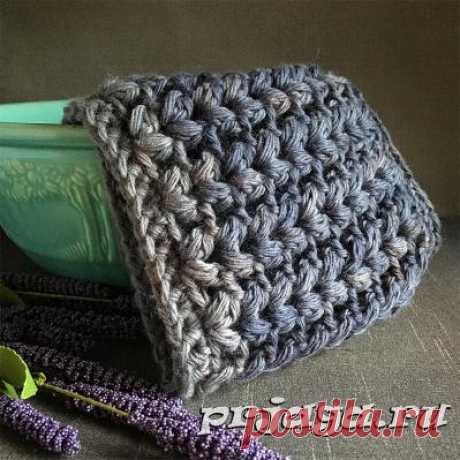 Снуд крючком пышными столбиками