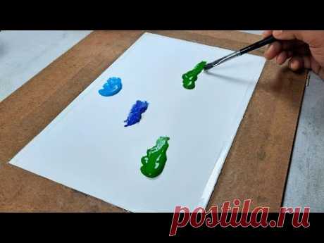 Stormy Sky &amp; Landscape - Easy Palette Knife Acrylic Painting