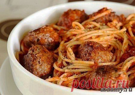 Спагетти с мясными шариками в томатном соусе &amp;raquo; Любимые рецепты