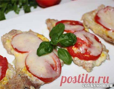 Свиные отбивные под сыром в духовке