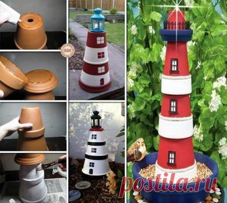 Clay Pot Lighthouse Tutorial
