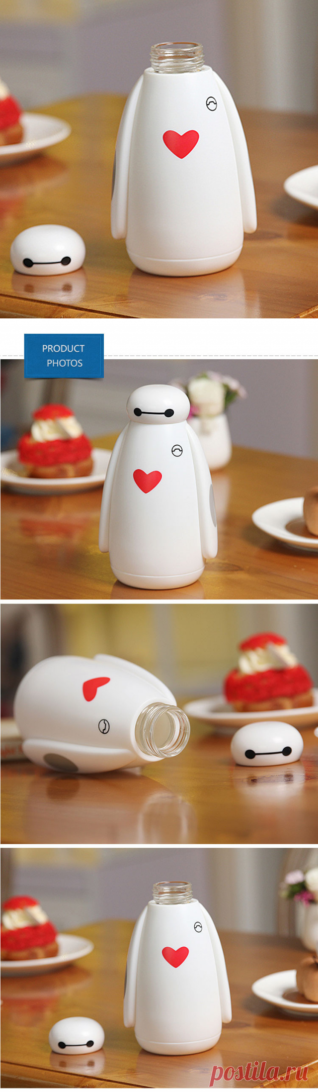 320 мл тепловой стекло чашку Baymax в форме с вакуумной изоляцией стеклянной кружке малыш термос стакан Garrafa Termica бутылки воды YFQ 15262 купить на AliExpress