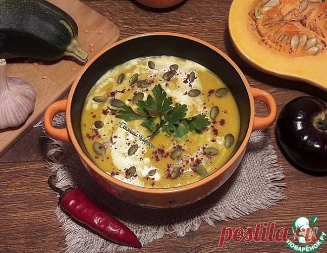Чечевично-тыквенный суп с кабачком – кулинарный рецепт
