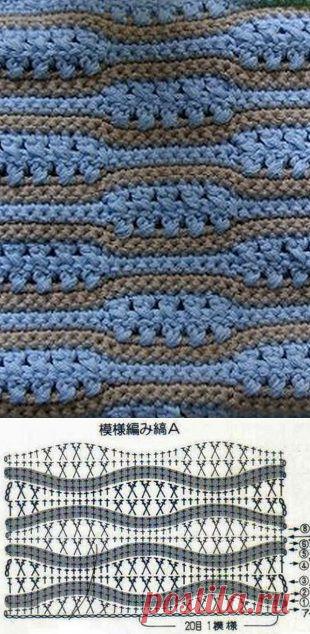 Плотный узор крючком