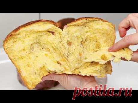 Целый МЕСЯЦ КАК ПУХ!На СЛИВКАХ из ОБЫЧНОЙ МУКИ!Панеттоне на НОЧНОЙ Опаре✅️Проверенный рецепт